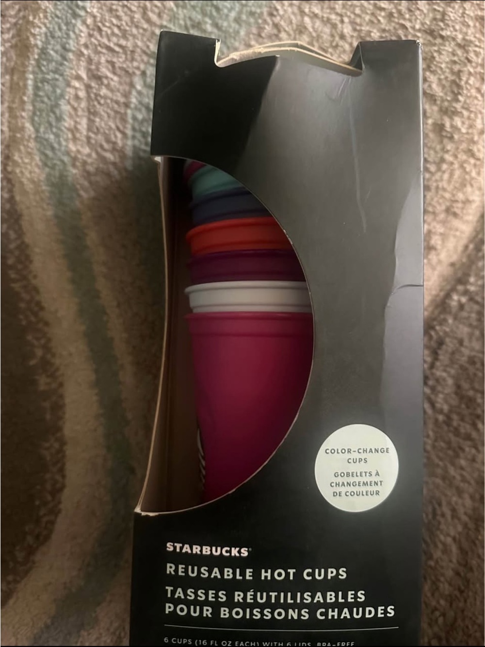 Starbucks Reusable Hot Cups - Pink and Multicolor Stack